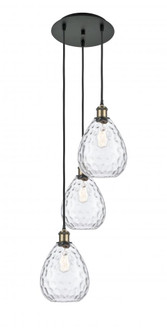Waverly - 3 Light - 15 inch - Black Antique Brass - Cord Hung - Multi Pendant (3442|113B-3P-BAB-G372)