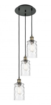 Candor - 3 Light - 11 inch - Black Antique Brass - Cord Hung - Multi Pendant (3442|113B-3P-BAB-G352)