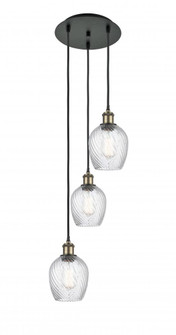 Salina - 3 Light - 12 inch - Black Antique Brass - Cord Hung - Multi Pendant (3442|113B-3P-BAB-G292)