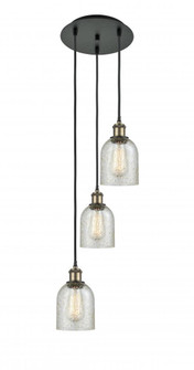 Caledonia - 3 Light - 12 inch - Black Antique Brass - Cord Hung - Multi Pendant (3442|113B-3P-BAB-G259)