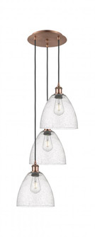 Bristol - 3 Light - 16 inch - Antique Copper - Cord Hung - Multi Pendant (3442|113B-3P-AC-GBD-94)