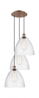Bristol - 3 Light - 19 inch - Antique Copper - Cord Hung - Multi Pendant (3442|113B-3P-AC-GBD-124)