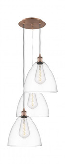 Bristol - 3 Light - 19 inch - Antique Copper - Cord Hung - Multi Pendant (3442|113B-3P-AC-GBD-122)