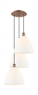 Bristol - 3 Light - 19 inch - Antique Copper - Cord Hung - Multi Pendant (3442|113B-3P-AC-GBD-121)