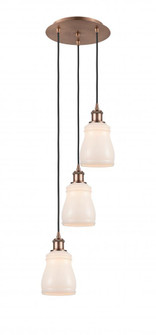 Ellery - 3 Light - 12 inch - Antique Copper - Cord Hung - Multi Pendant (3442|113B-3P-AC-G391)