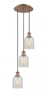 Caledonia - 3 Light - 12 inch - Antique Copper - Cord Hung - Multi Pendant (3442|113B-3P-AC-G2511)