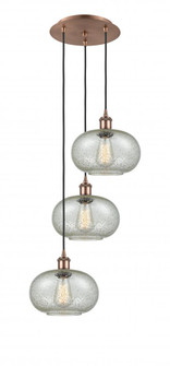Gorham - 3 Light - 16 inch - Antique Copper - Cord Hung - Multi Pendant (3442|113B-3P-AC-G249)