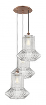 Springwater - 3 Light - 19 inch - Antique Copper - Cord Hung - Multi Pendant (3442|113B-3P-AC-G212)
