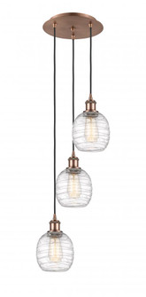 Belfast - 3 Light - 13 inch - Antique Copper - Cord Hung - Multi Pendant (3442|113B-3P-AC-G1013)