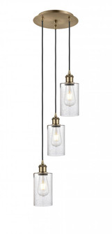 Clymer - 3 Light - 10 inch - Antique Brass - Cord Hung - Multi Pendant (3442|113B-3P-AB-G804)