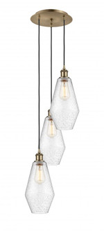 Cindyrella - 3 Light - 14 inch - Antique Brass - Cord Hung - Multi Pendant (3442|113B-3P-AB-G654-7)