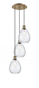 Waverly - 3 Light - 15 inch - Antique Brass - Cord Hung - Multi Pendant (3442|113B-3P-AB-G372)