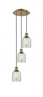 Caledonia - 3 Light - 12 inch - Antique Brass - Cord Hung - Multi Pendant (3442|113B-3P-AB-G259)