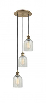 Caledonia - 3 Light - 12 inch - Antique Brass - Cord Hung - Multi Pendant (3442|113B-3P-AB-G2511)
