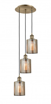 Cobbleskill - 3 Light - 12 inch - Antique Brass - Cord Hung - Multi Pendant (3442|113B-3P-AB-G116)