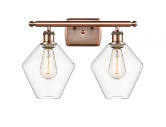 Cindyrella - 2 Light - 18 inch - Antique Copper - Bath Vanity Light (3442|516-2W-AC-G652-8)