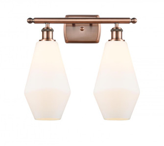 Cindyrella - 2 Light - 17 inch - Antique Copper - Bath Vanity Light (3442|516-2W-AC-G651-7)