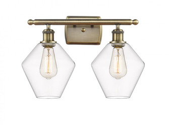 Cindyrella - 2 Light - 18 inch - Antique Brass - Bath Vanity Light (3442|516-2W-AB-G652-8)