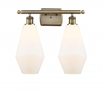 Cindyrella - 2 Light - 17 inch - Antique Brass - Bath Vanity Light (3442|516-2W-AB-G651-7)