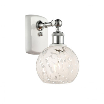 White Mouchette - 1 Light - 6 inch - White Polished Chrome - Sconce (3442|516-1W-WPC-G1216-6WM)