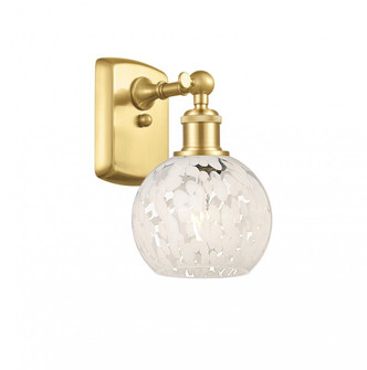 White Mouchette - 1 Light - 6 inch - Satin Gold - Sconce (3442|516-1W-SG-G1216-6WM)