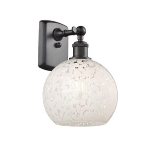 White Mouchette - 1 Light - 8 inch - Oil Rubbed Bronze - Sconce (3442|516-1W-OB-G1216-8WM)