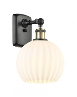 White Venetian - 1 Light - 8 inch - Black Antique Brass - Sconce (3442|516-1W-BAB-G1217-8WV)