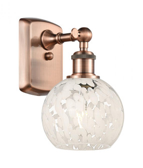 White Mouchette - 1 Light - 6 inch - Antique Copper - Sconce (3442|516-1W-AC-G1216-6WM)