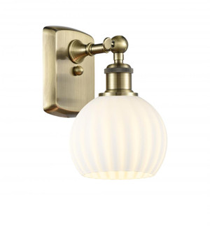 White Venetian - 1 Light - 6 inch - Antique Brass - Sconce (3442|516-1W-AB-G1217-6WV)