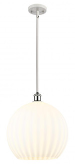 White Venetian - 1 Light - 14 inch - White Polished Chrome - Pendant (3442|516-1S-WPC-G1217-14WV)