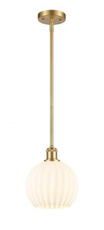 White Venetian - 1 Light - 8 inch - Satin Gold - Mini Pendant (3442|516-1S-SG-G1217-8WV)