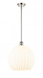 White Venetian - 1 Light - 14 inch - Polished Nickel - Pendant (3442|516-1S-PN-G1217-14WV)