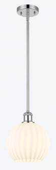 White Venetian - 1 Light - 8 inch - Polished Chrome - Mini Pendant (3442|516-1S-PC-G1217-8WV)