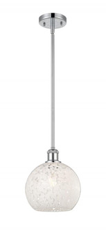 White Mouchette - 1 Light - 8 inch - Polished Chrome - Mini Pendant (3442|516-1S-PC-G1216-8WM)