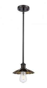 Scallop - 1 Light - 8 inch - Oil Rubbed Bronze - Mini Pendant (3442|516-1S-OB-M17-OB)