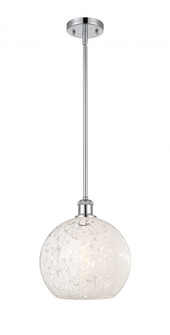 White Mouchette - 1 Light - 10 inch - Polished Chrome - Mini Pendant (3442|516-1S-PC-G1216-10WM)