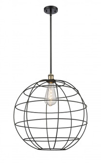 Lake Placid - 1 Light - 22 inch - Black Antique Brass - Mini Pendant (3442|516-1S-BAB-CE-22-BK)