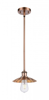 Scallop - 1 Light - 8 inch - Antique Copper - Mini Pendant (3442|516-1S-AC-M17-AC)