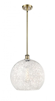 White Mouchette - 1 Light - 14 inch - Antique Brass - Pendant (3442|516-1S-AB-G1216-14WM)