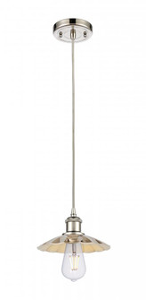 Scallop - 1 Light - 8 inch - Polished Nickel - Cord Hung - Mini Pendant (3442|516-1P-PN-M17-PN)