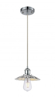 Scallop - 1 Light - 8 inch - Polished Chrome - Cord Hung - Mini Pendant (3442|516-1P-PC-M17-PC)