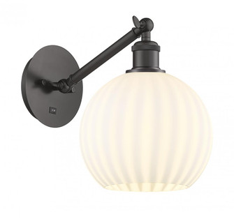 White Venetian - 1 Light - 8 inch - Oil Rubbed Bronze - Adjustable Sconce (3442|317-1W-OB-G1217-8WV)