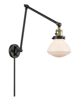 Olean - 1 Light - 9 inch - Black Antique Brass -Adjustable Swing Arm (3442|238-BAB-G321)