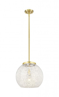White Mouchette - 1 Light - 14 inch - Satin Gold - Stem Hung - Pendant (3442|221-1S-SG-G1216-14WM)