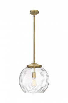 Athens Water Glass - 1 Light - 13 inch - Brushed Brass - Stem Hung - Pendant (3442|221-1S-BB-G1215-14)