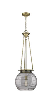Athens Deco Swirl - 1 Light - 14 inch - Antique Brass - Chain Hung - Pendant (3442|221-1P-AB-G1213-14SM)