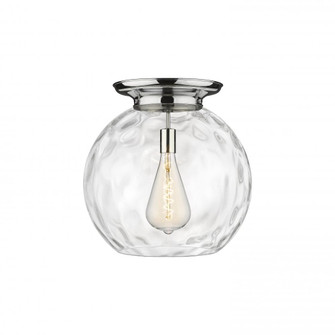 Athens Water Glass - 1 Light - 18 inch - Polished Chrome - Flush Mount (3442|221-1F-PC-G1215-18)