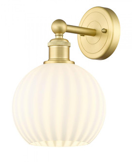 White Venetian - 1 Light - 8 inch - Satin Gold - Sconce (3442|616-1W-SG-G1217-8WV)