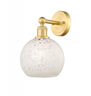 White Mouchette - 1 Light - 8 inch - Satin Gold - Sconce (3442|616-1W-SG-G1216-8WM)