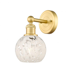 White Mouchette - 1 Light - 6 inch - Satin Gold - Sconce (3442|616-1W-SG-G1216-6WM)
